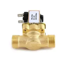 Медь горячей воды обычно закрытый вход клапан 4 точек касания DC12V для водонагревателя на солнечной батарее соленоидная катушка соленоидного клапана 649E