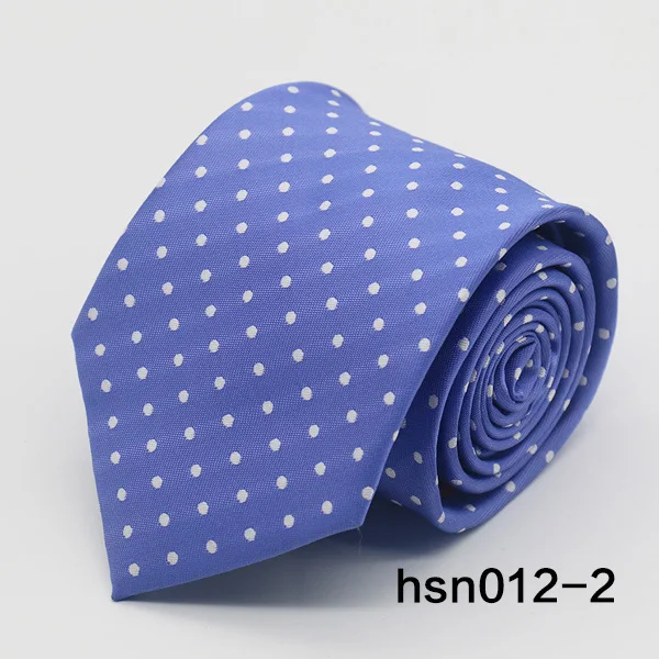 HUISHI 8 см узкие модные галстуки в горошек для мужчин тонкий полиэфирный галстук галстуки gravatas мужские - Цвет: 012 2