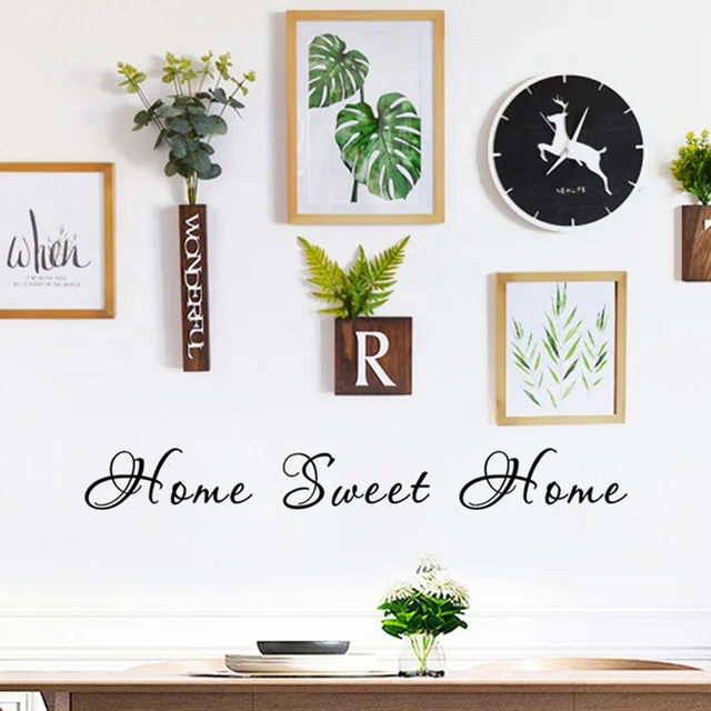 Home Sweet Home Quote Wall Stickers Vinyl Lettering Word For Front Door