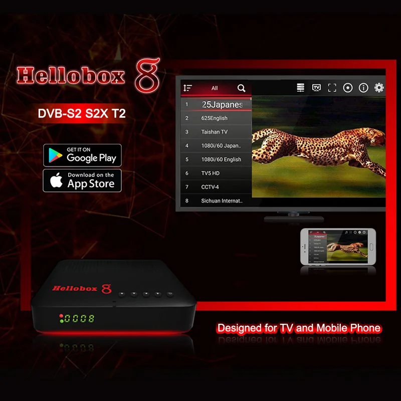 Спутниковый ресивер Hellobox 8 стандарта USB/C комбинированная ТВ приставка