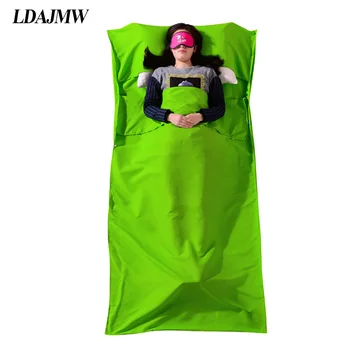 

LDAJMW Outdoor Travel Portable Hotel Cotton Sleeping Bag Student Adult Indoor Polyester Fitted Sheet Mattress Cover Bed Sheets
