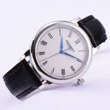 Polished 40mm Debert white dial blue hands Roman marks Automatic mens Watch