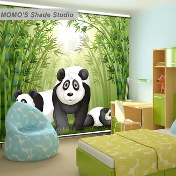

MOMO Panda Roller Blinds Blackout Design Window Blinds Painting Curtains Roller Shades Thermal Fabric Custom Size, Alice 311-315