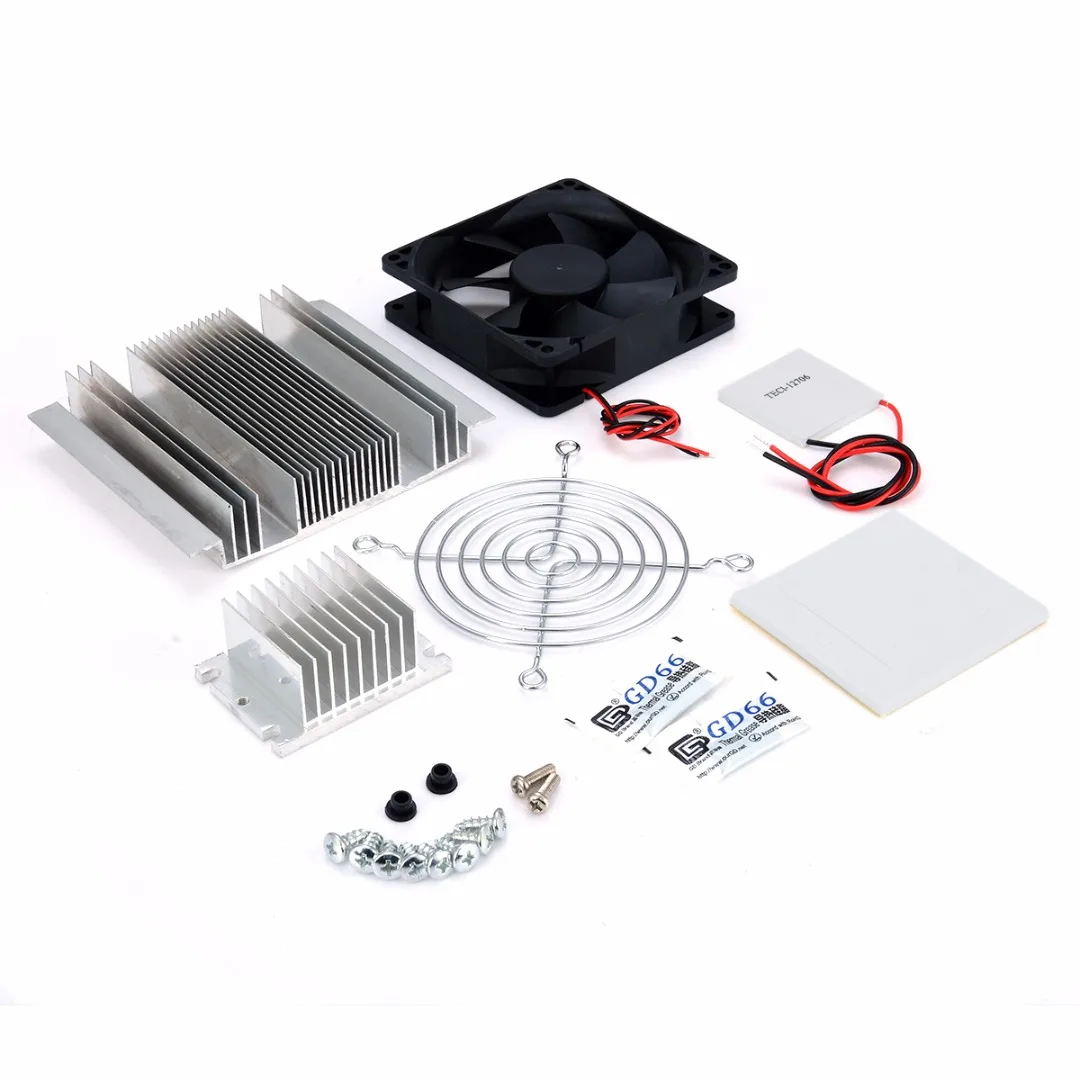 DC12V Semiconductor Refrigerator Electronic Semiconductor Refrigeration DIY Cooler Cooling System Kit for Small Space Cooling DC12V Semiconductor Refrigerator Electronic Semiconductor Refrigeration DIY Cooler Cooling System Kit for Small Space Cooling