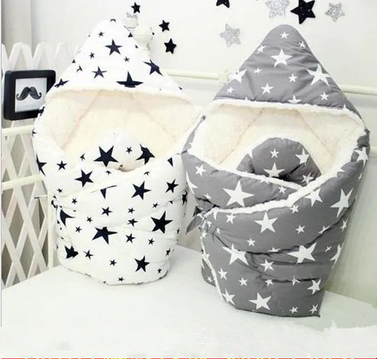 

Autumn Winter Newborn Quilt Cotton Embossed Thickening Plus Flannel Baby Carts Covered Blanket Warm Baby Quilt Bedding