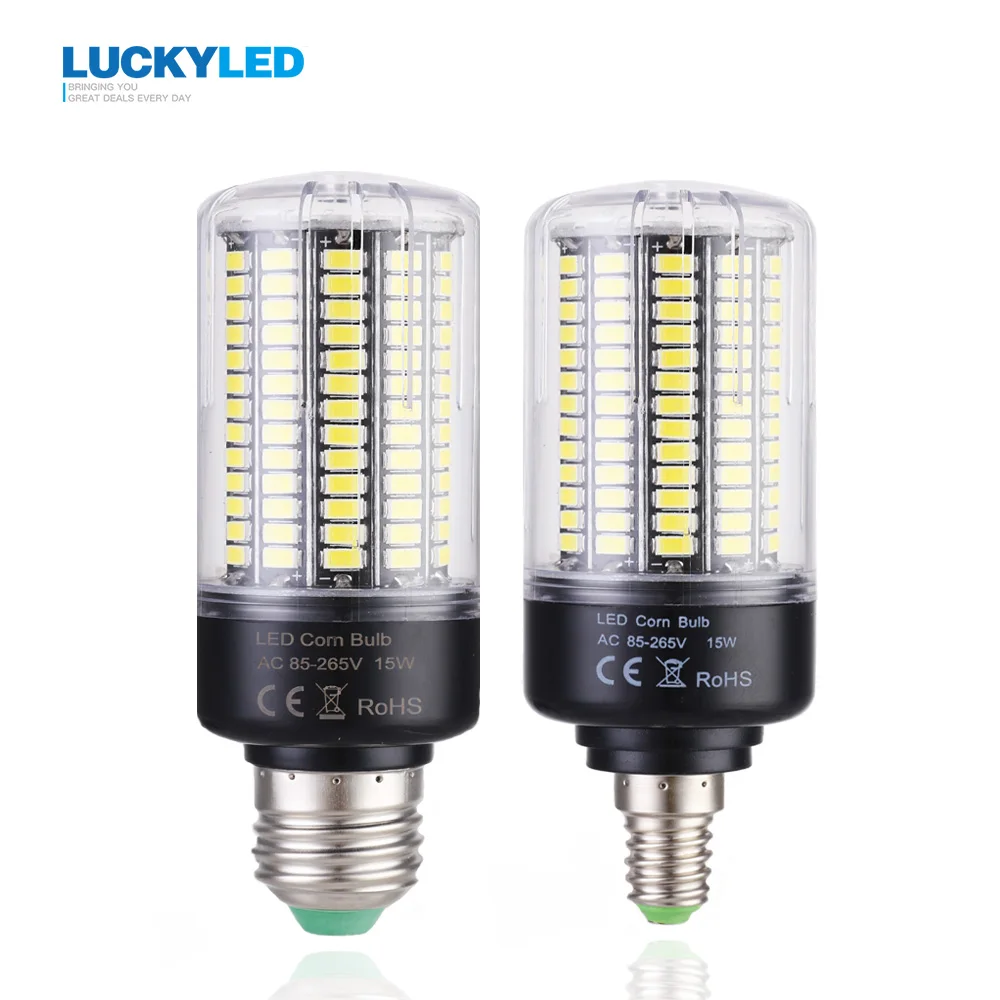 

LUCKY LED Bulb E27 3W 5W 7W 9W 12W 15W E14 Led Lamp Corn 220V 240V 110V 5730 SMD LED Light Bulbs Chandelier For Home Lighting