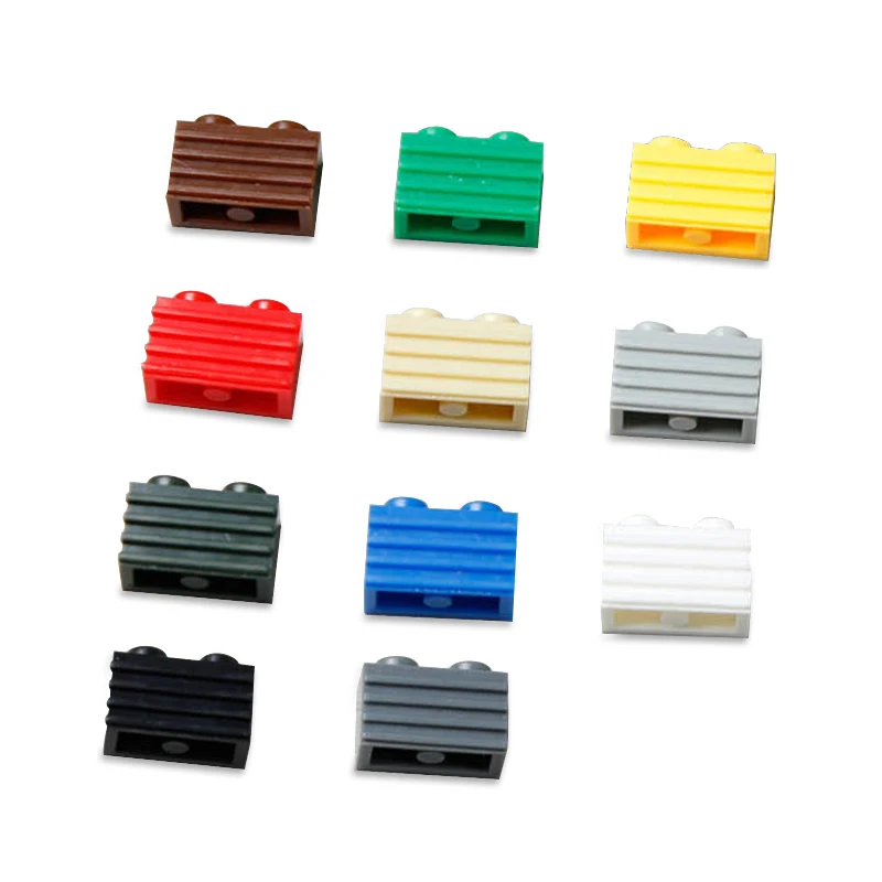 

100Pcs Profile Bricks 1x2 DIY Enlighten Building Block Bricks Toys For Kids Compatible With Legoed Toy 2877 Assembles Particles