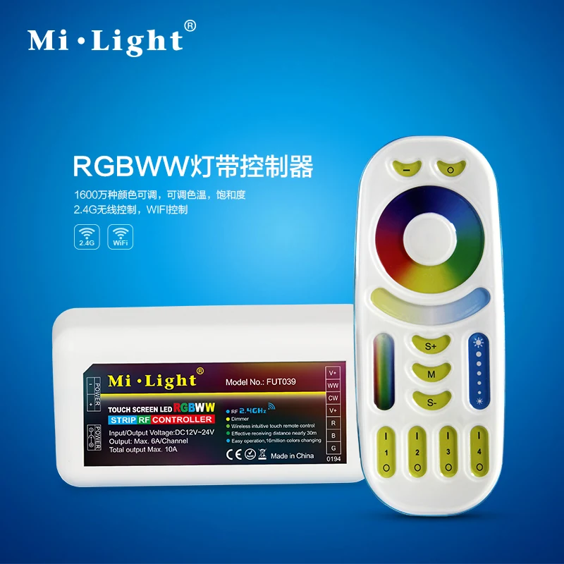 Mi. 1 + FUT039 2 4G RGB CCT пульт дистанционного управления и 4 ГГц RGBWW светодиодный