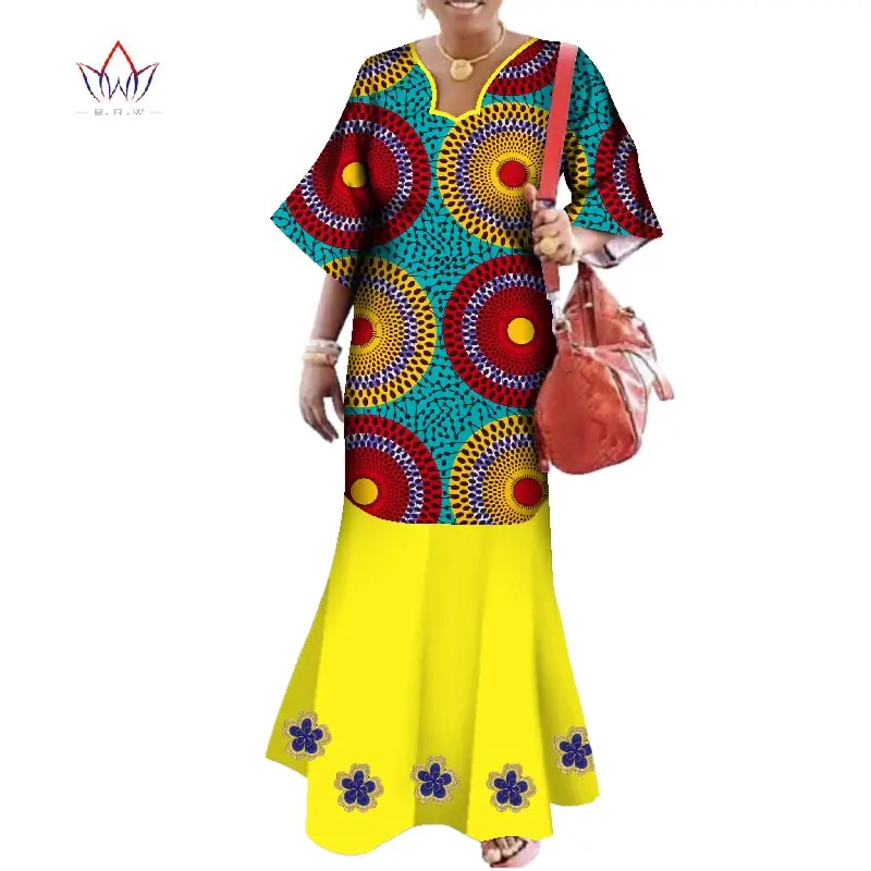Wholesale African Dresses for Women Dashiki Ropa Africa Traditional