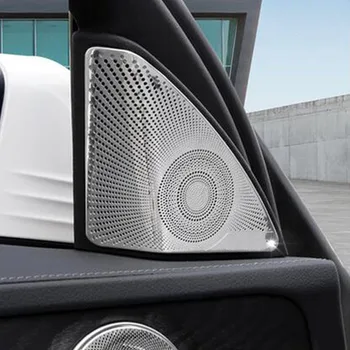 

2x Front Door High Speaker Panel Cover Trim For Mercedes-Benz C Class W205 2015-2017