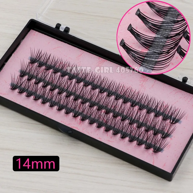 

Wholesale 35 packs/lot Pro 57 Knots 20 Hairs Black Individual False Eyelashes Eye Lash Makeup Extension Kit 8mm 10mm 12mm 14mm