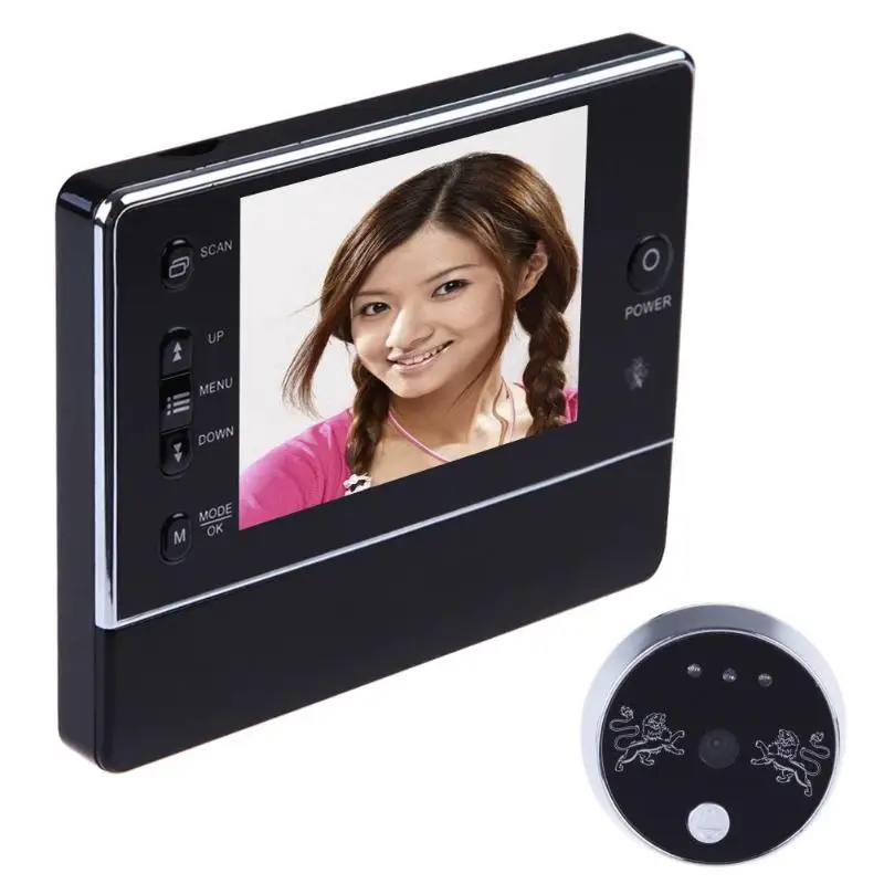 

3.5" LCD Digital Wireless 120 Degree Doorbell Peephole interfone Viewer Camera DVR Night Vision 3 X ZOOM LCD Display Security
