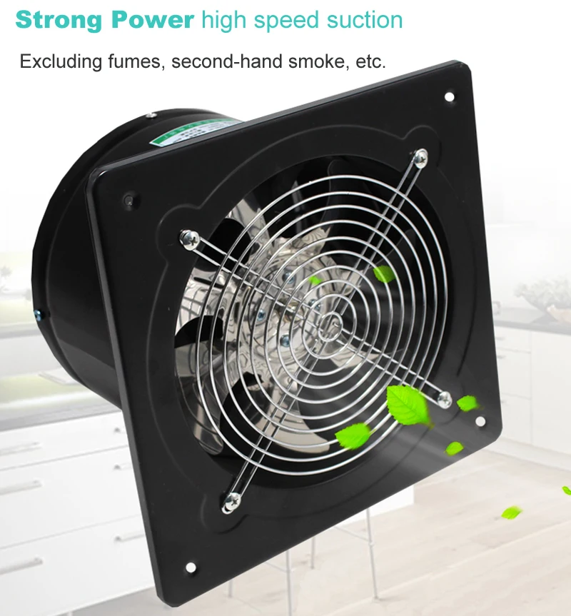 150 Milímetros Exaustor de Forte Potência, Novo Sistema de ar do Ventilador em 6 Polegada para Janela da Cozinha, Mudo Ventilador de Fluxo Axial para Ventilação 10 150mm, fã novo do sistema de ar