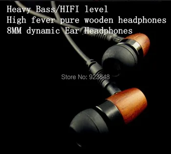 

diy earphone heavy bass High fever pure wooden 8MM dynamic