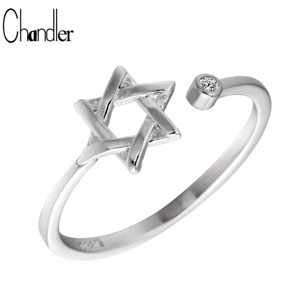 

Chandler Vintage 925 Sterling Silver David Star Ring For Women Signet Ring Adjustable Friendship Best Friend Graduation Gifts