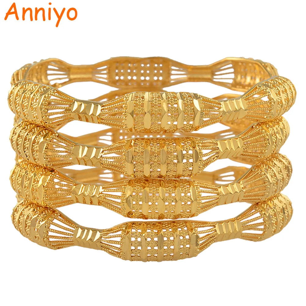 Anniyo 4 шт./лот не открывается/браслет в дубайском стиле браслет для женщин золотого