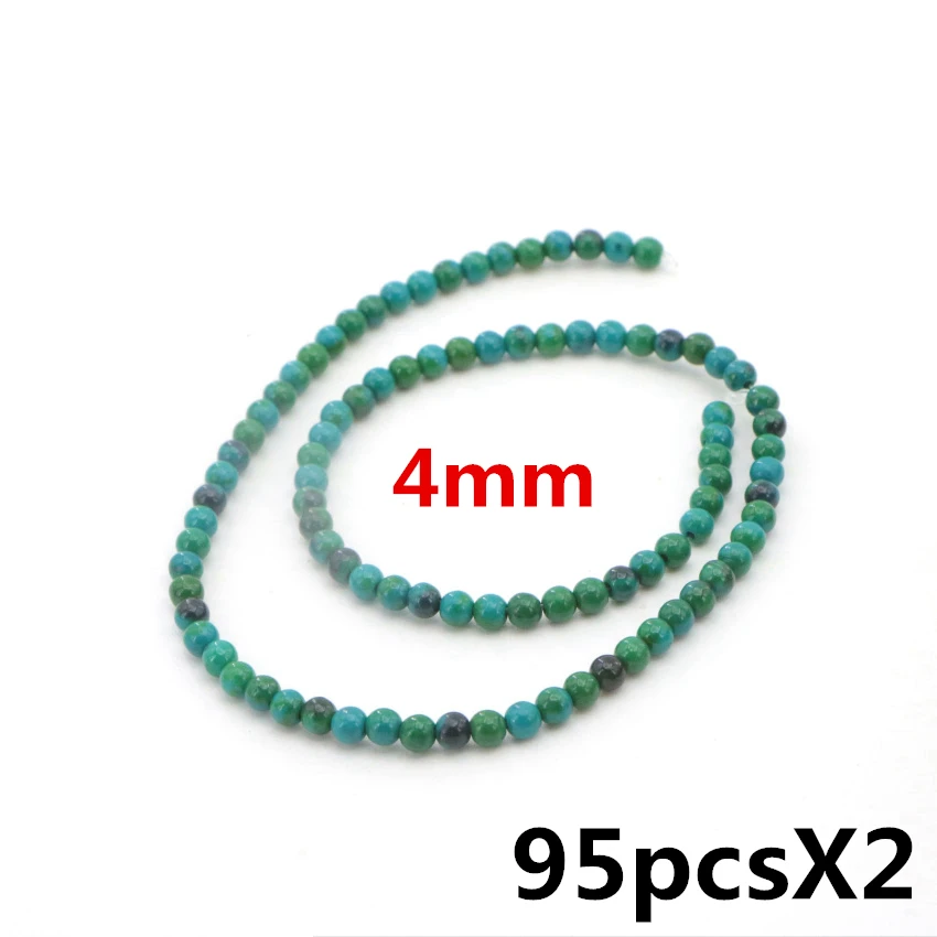 1 High Quality 4-14mm natural Dark green semi-precious Round ball Phoenix stone loose beads for DIY Fashion charms (11)
