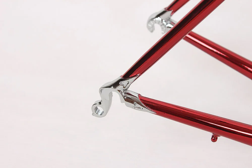 Fixie велосипедная Рама Reynolds 4130 хромированная молибденовая стальная рама для шоссейного велосипеда с рифленой рамой на заказ 650C 700C велосипедная Рама