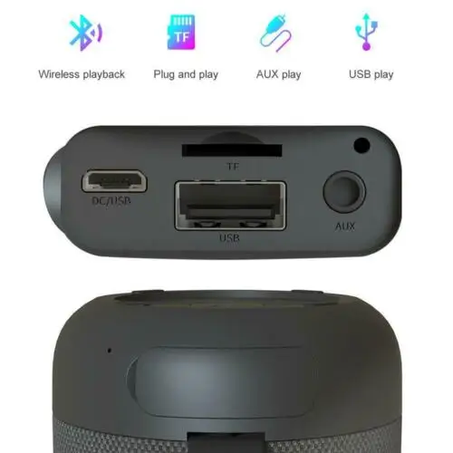 Bluetooth Speaker Wireless 5.0 Waterproof IPX56 20W Dual Driver HD Sound USB Portable Speaker