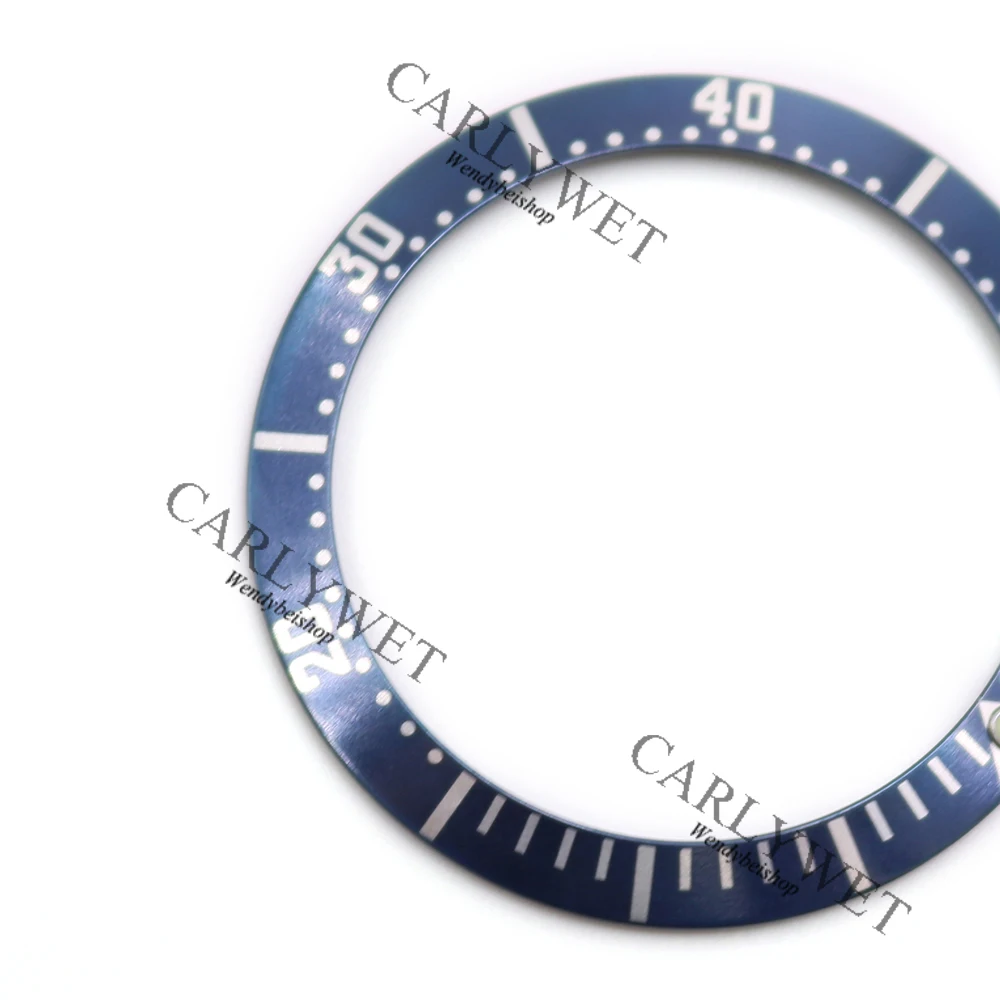 CARLYWET Wholesale Top Grade Aluminum Dark blue with White Writing Watch Bezel Insert for 2220