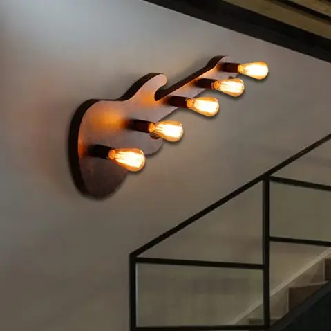 

Wall Lamp Lights Bar Indutrial Light Sconces Loft Nostalgic Vintage Studio Retro Iron Living Room Creative Study Art Lighting