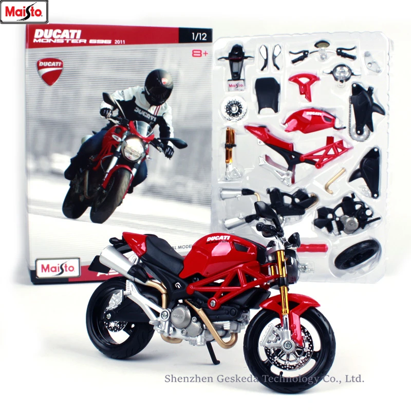 Maisto 1:12 Ducati 696 Сборная модель мотоцикла из сплава модель мотоцикла сборная DIY игрушка инструменты
