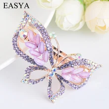 EASYA Новая мода стразы шпилька для волос со стразами в форме бабочки заколки выдалбливают животное заколка для волос с орнаментом для женщин девушек