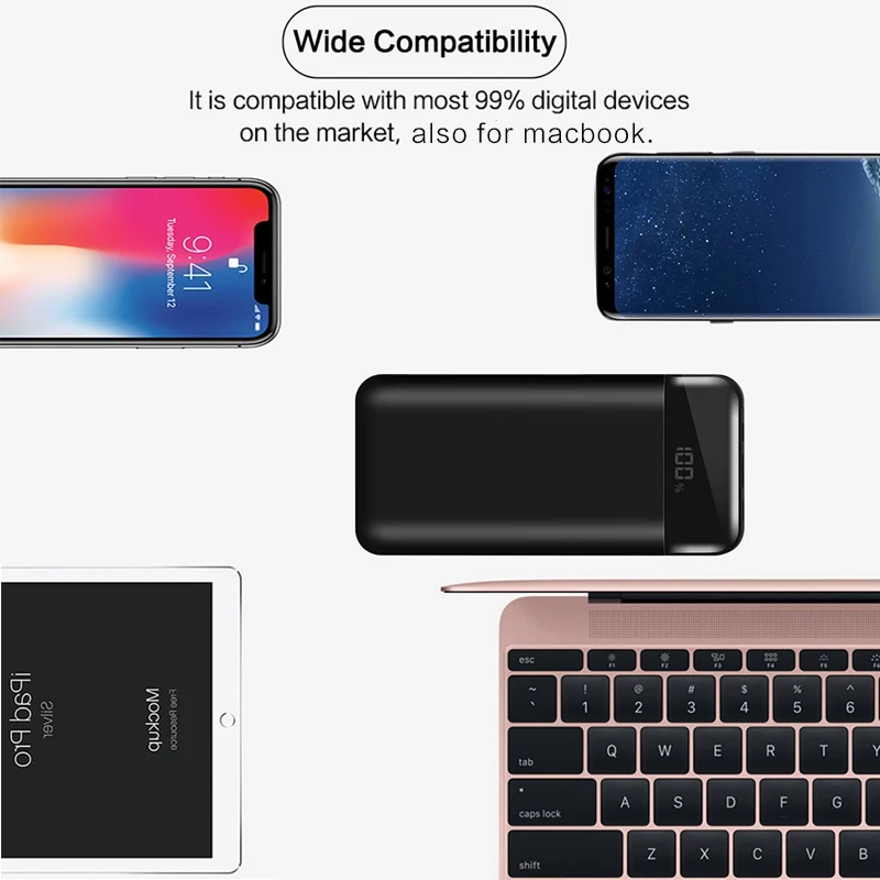 LINGCHEN Qi Wireless Charger Power Bank 20000mAh Portable External Battery Charger PowerBank 20000 mAh for iphone for Samsung s9 LINGCHEN Qi Wireless Charger Power Bank 20000mAh Portable External Battery Charger PowerBank 20000 mAh for iphone for Samsung s9