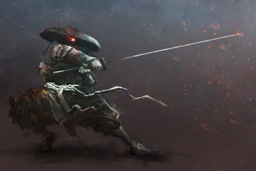 

Japan samurai artwork poster Print Silk Fabric art Wall Decor 12"x18"