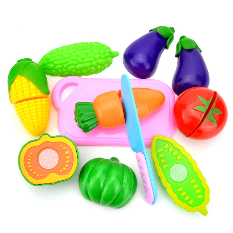 6 шт./компл. Пластик Кухня Еда фруктов, овощей, очистки кожуры игрушки повар Косплэй развивающие Безопасность детей Кухня игрушки для детей P20
