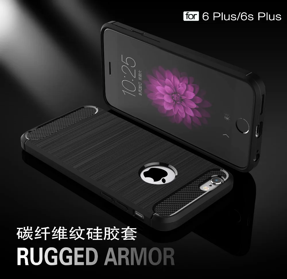 For iphone6plus 5.5inch Case Slim Rugged Armor Shockproof Hybrid Soft