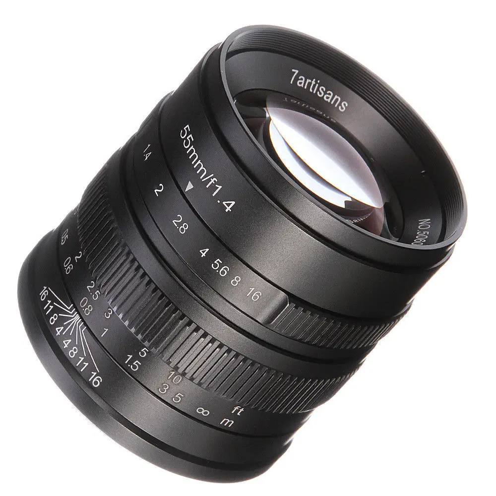 55mm F/1.4 Manual Focus Fixed APS-C Lens for Fujifilm FX mount X-Pro2 Pro1 X-A1 A2 E1 E2 E2S T20 T1 T10 XM1 Black