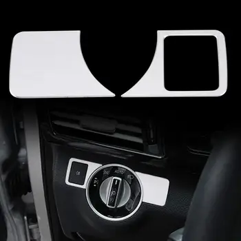 

Chrome Car Front Head Light Lamp Switch Button Cover Trim Frame for Mercedes Benz W176 W246 Type-A