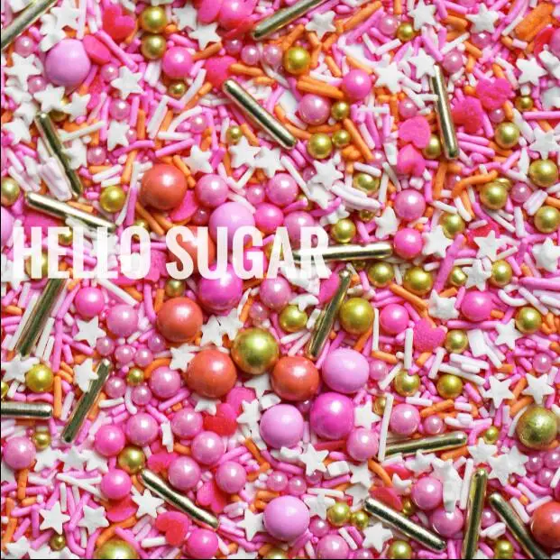 Hello Sugar смешанные сахарные бусины конфетные палочки Розовый леденец торт