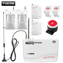 Окончательная очистка! FUERS беспроводной GSM охранная сигнализация детектор датчик движения Россия/Английский Голосовая безопасность автоматический набор DIY Kit