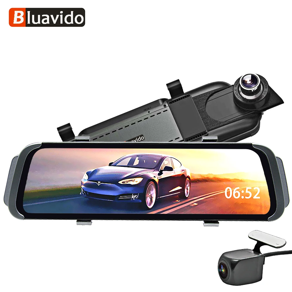 Bluavido 10" 4G Android Car DVR mirror video Recorder FHD 1080P Car