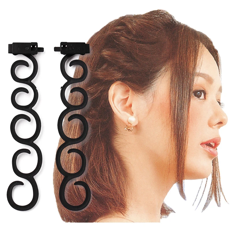Y&W&F 2pcs Hair Braiding Tool Hair Twist Braider with Hook Hair Edge Twist Curler Styling Tool DIY Accessories