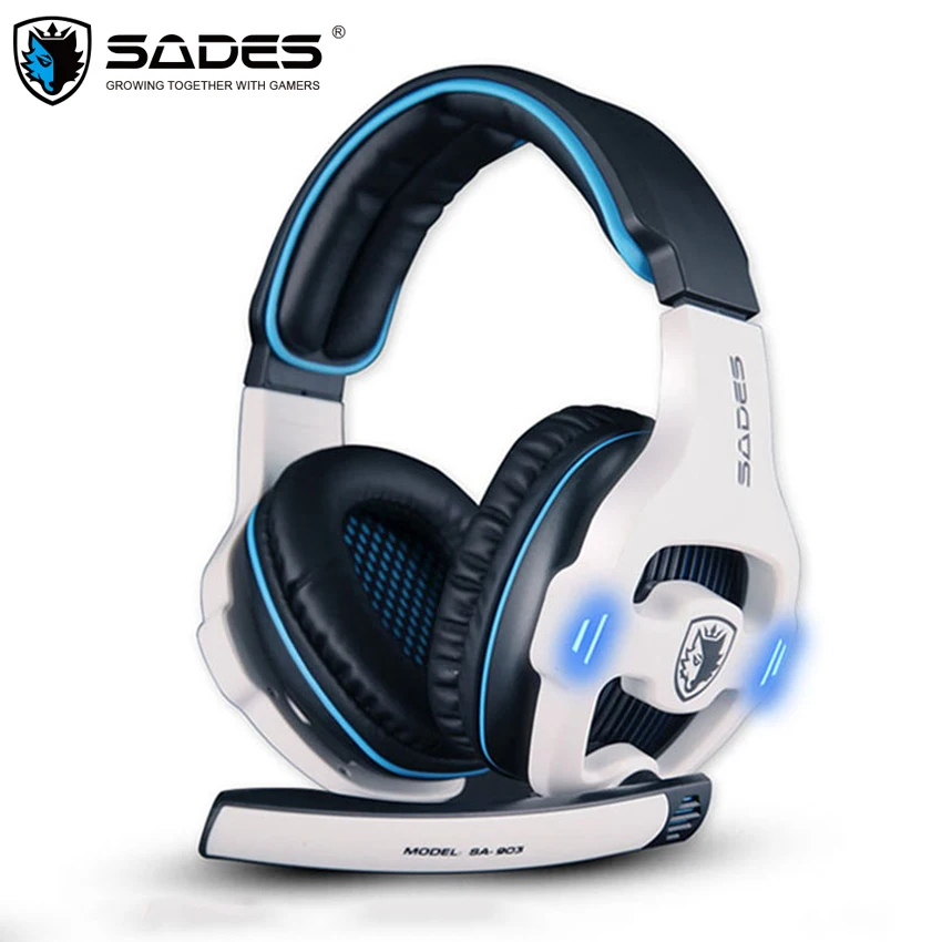 SADES SA 903 игровая гарнитура геймер USB 7 1 каналов игровые наушники для ПК с
