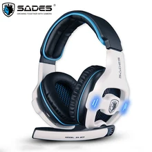 SADES SA-903 Gaming Headset Gamer USB 7.1 Channel gaming Headphones PC Game Earphones with Mic LED for Computer fones de ouvido