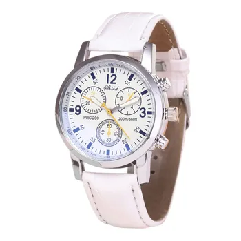 

Blue-ray glass neutral quartz simulates wrist epidermal Leather Strap watch reloj hombre acero inoxidable relogio masculino