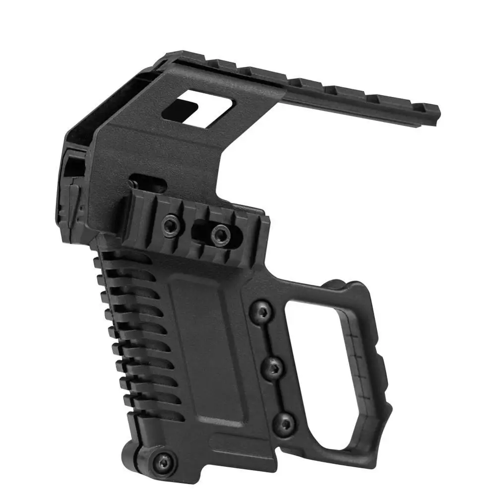 Актический пистолет карабин набор Глок серии база для рейки загрузочное устройство для Глок G17 18 19 пистолет рельс аксессуары для горной охоты - Color: Black