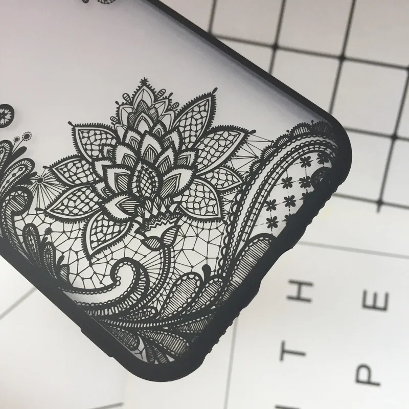Sexy Lace Flower Phone Case For iphone apple X XS Max XR Floral TPU Full Cover for iPhone 7 8 6 6S Plus Matte Case Coque 2018New (9)