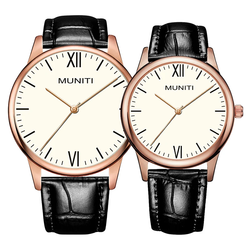 Couple Watches Simple Fashion Men's Quartz Watch Waterproof Women's Belt Wristwatches Free Shipping Sale