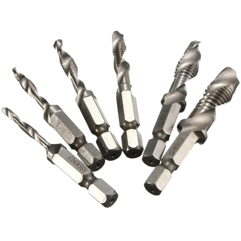 6pcs M3 M10 high speed steel hex shank Awl Drill bitsin Drill Bits