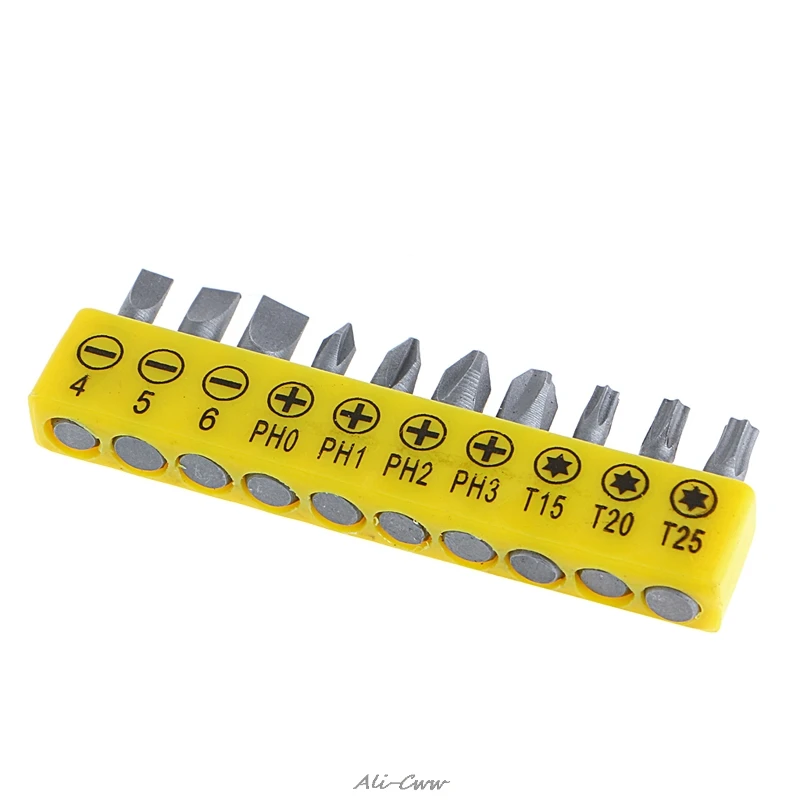 

10Pcs Precision Tool 1/4" Hex Shank Screwdriver Bit