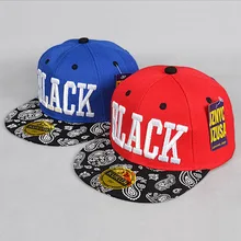 free shipping2016 black embroidery travel kids children snapback baseball hat boy gril leisure Hip-hop hat