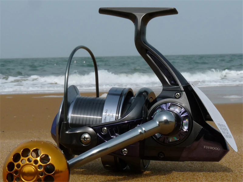 Fiação de Pesca Lidar com 13 + 1bb Metal Spinning Reel Fishing 9000 Esquerda - Direita 4.1: 1 Alta Velocidade Qualidade Carretel 8000 19 Carretilhas de pesca