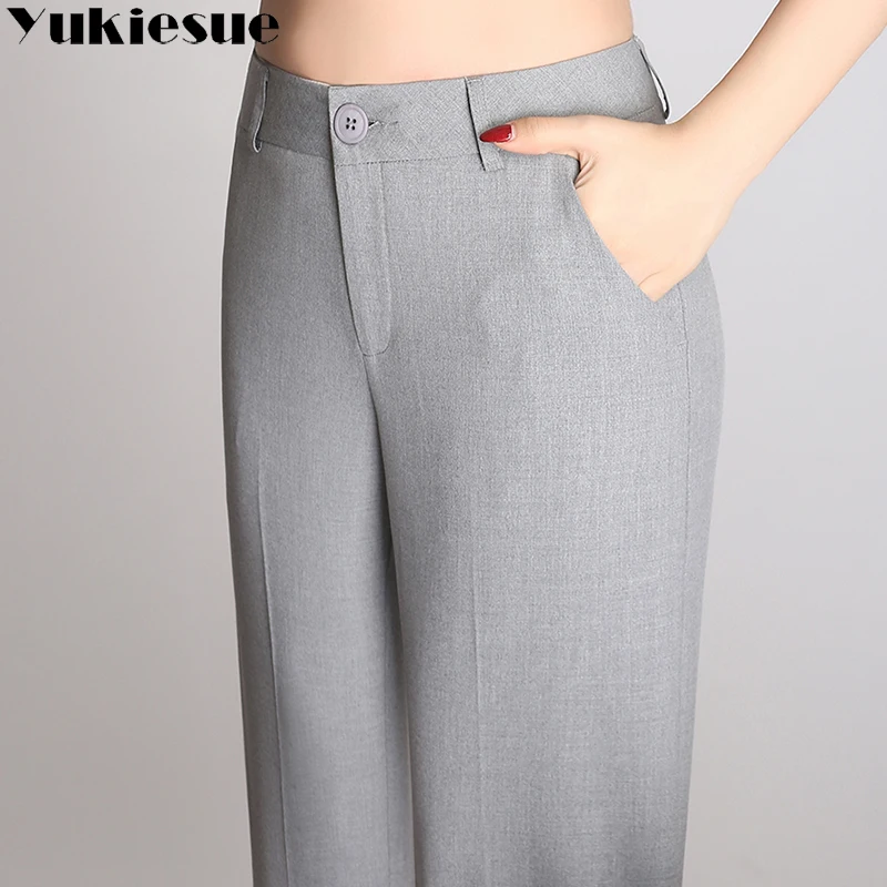 Belt Loop Plus Size Formal Pants for Women Office Lady Style Work Wear