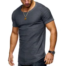 Модные летние мужские одноцветные футболки для бега, повседневные облегающие ребристые топы с короткими рукавами для байкеров, эластичные белые и черные топы с коротким рукавом