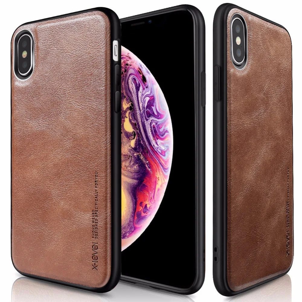 spesifikasi X Level Kulit Case untuk iPhone X XS Max Kasus Mewah Ultra Light Soft Silicone Edge Shockproof Cover Coque untuk iPhone X XS XR